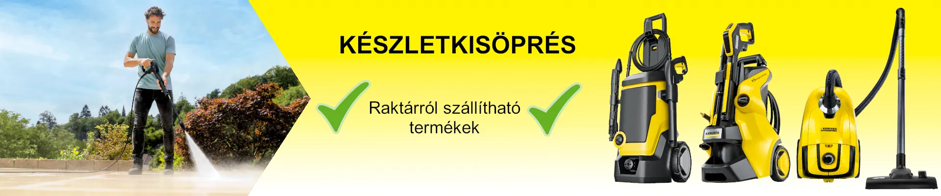 Karcher termékek készletkisöprés