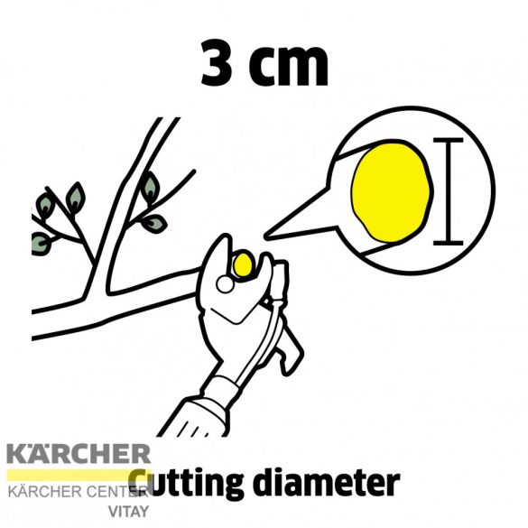 KÄRCHER TLO 18-32 Akkumulátoros ágvágó (akkumulátor nélkül)