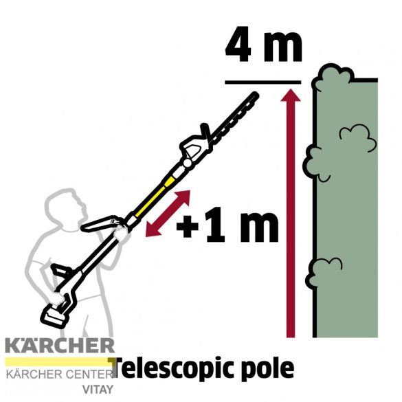 KÄRCHER PHG 18-45 akkumulátoros teleszkópos sövényvágó (akkumulátor nélkül)
