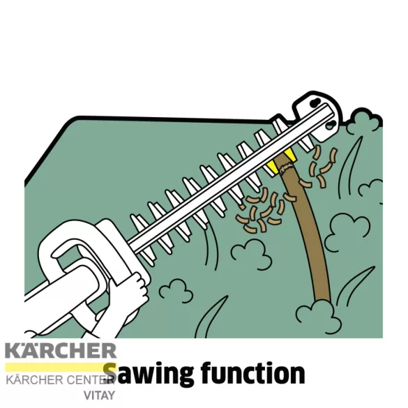 KÄRCHER HGE 3-18 akkumulátoros sövényvágó (akkumulátor nélkül)