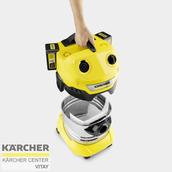 KÄRCHER WD 4-18 S Dual Battery Set V-20/22 akkumulátoros többfunkciós porszívó