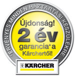2 év garancia a Kärchertől minden háztartási készülékre!