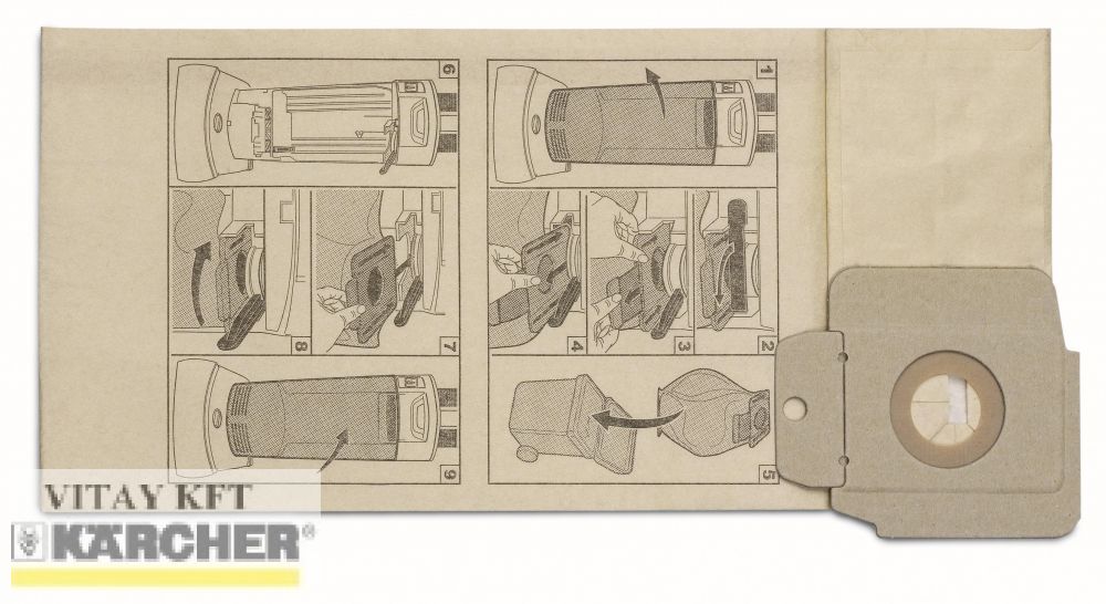 Image of KÄRCHER Papír porzsák 10 db (CV 30-38/1; CV 38-48/2)